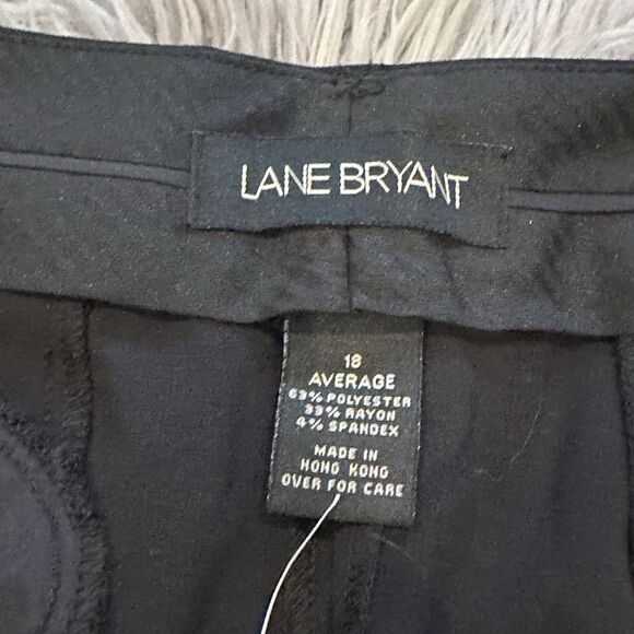Lane Bryant Madison Trouser Size 18 Women Slacks Straight Leg Black New - Picture 2 of 9